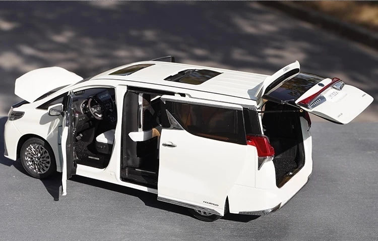 KengFai Lexus 2020 LM 300h branco 1:18 – modelo de coleção em metal fundido