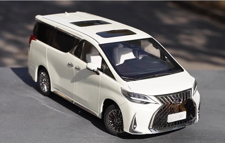 KengFai Lexus 2020 LM 300h branco 1:18 – modelo de coleção em metal fundido