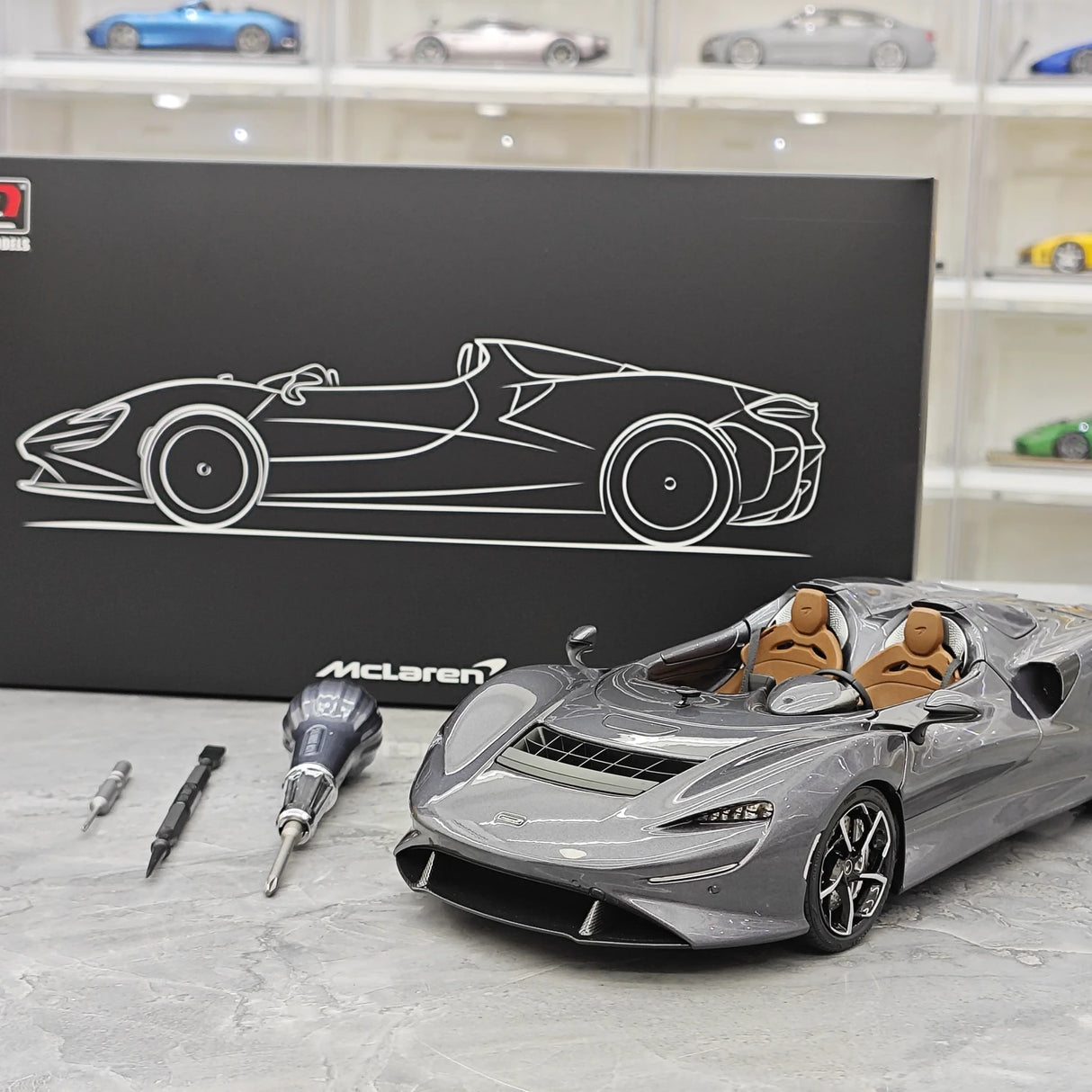 LCD McLaren 2020 Elva Heavy Grey Metallic 1:18 – Modello da collezione pressofuso