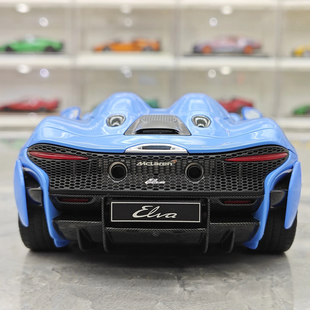 LCD McLaren 2020 Elva Light Blue 1:18 – Modello da collezione pressofuso