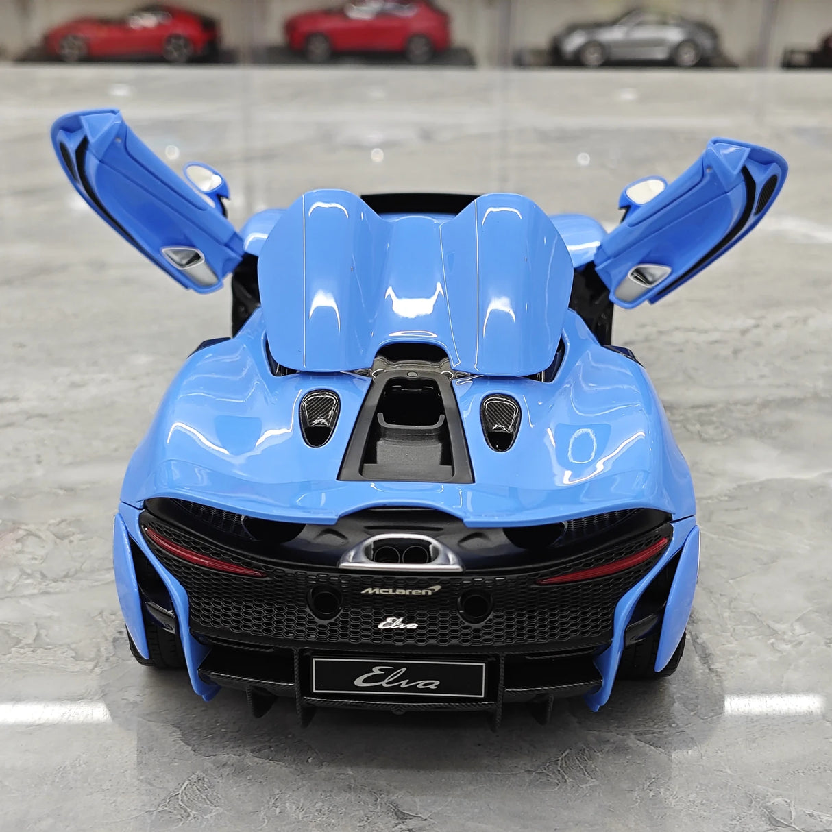 LCD McLaren 2020 Elva Light Blue 1:18 – Modello da collezione pressofuso