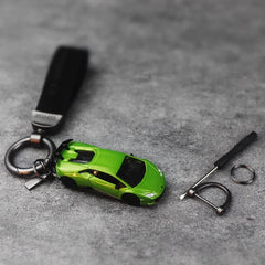 Lamborghini Huracan verde Keychain 1:64 coche en miniatura Keychain