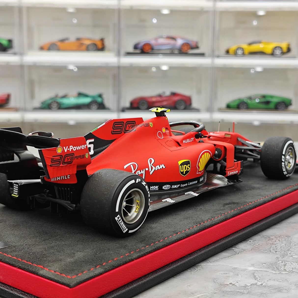 1:18 Ferrari 2019 SF90 #16 이탈리아 GP 몬차 샤를 르클레르 F1 룩 스마트 수지 모델 자동차 - 뷰 8