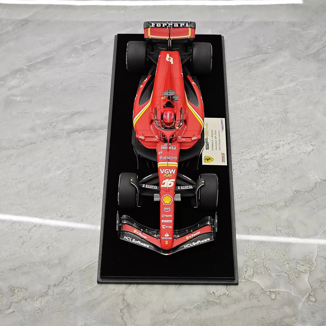 1:18 Ferrari 2024 SF-24 #16 australiensisk GP Charles Leclerc F1 resinmodell från Look Smart - vy 2