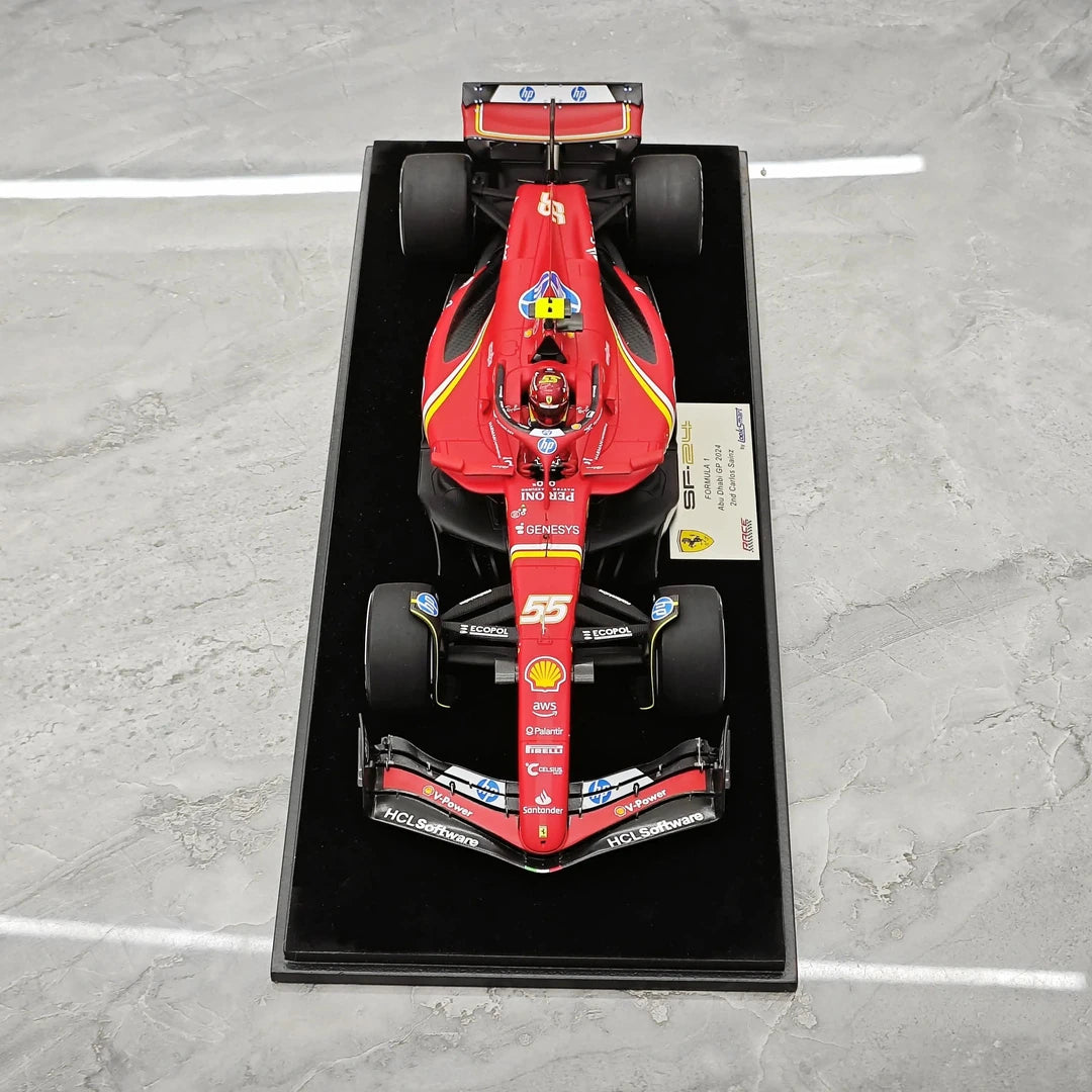 1:18 Ferrari 2024 SF-24 #55 Abu Dhabi GP Carlos Sainz F1 Resin-Modell von Look Smart – Ansicht 2