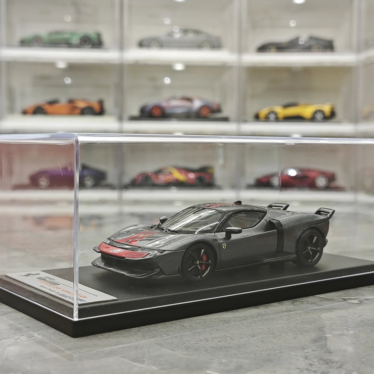 Look Smart Ferrari 2025 849 Testarossa coupe Grigio Silverstone Assetto Fiorano 1:43 – keräilyhartsimalli hartsi