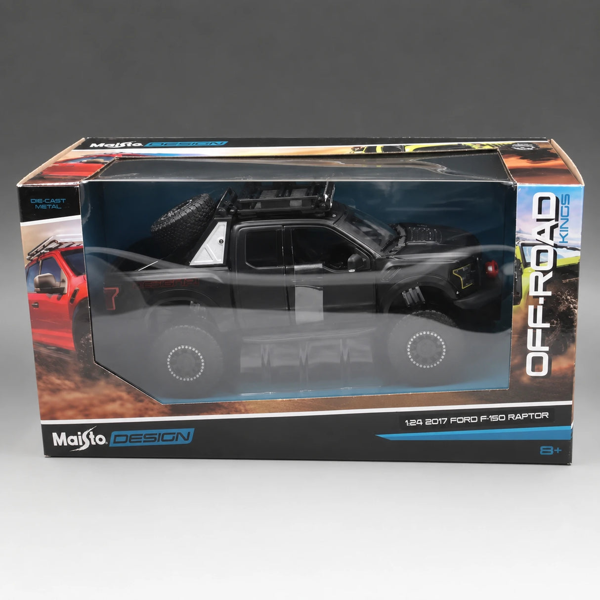 Maisto Ford 2020 F-150 Raptor Off-Road Black 1:24 – Diecast Display Model Die-Cast
