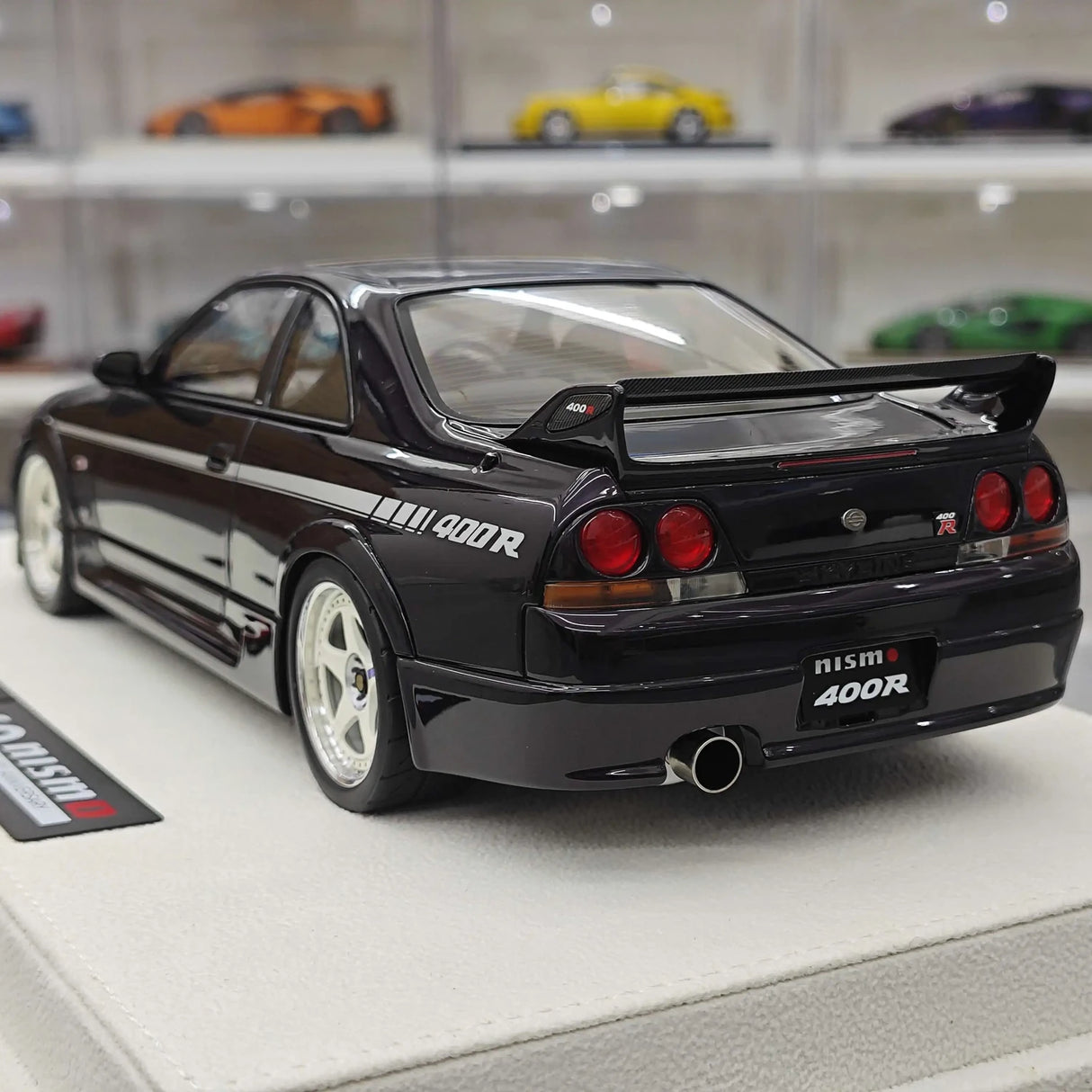 Make Up Nissan 1996 NISMO 400R Purple 1:18 – Resina modello in resina collezionabile