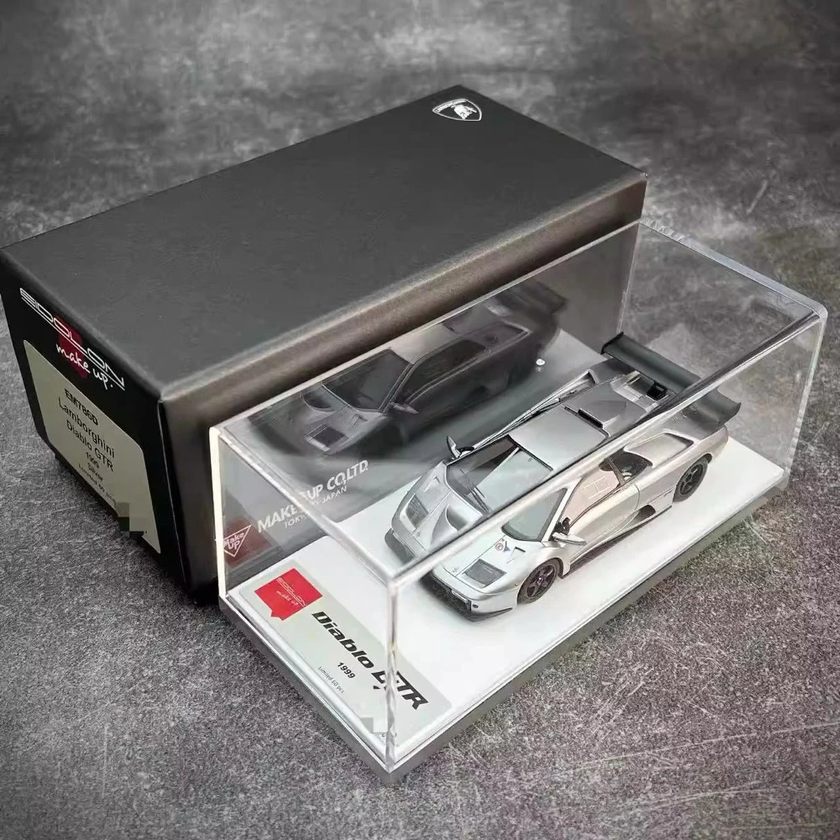 Make Up Lamborghini 1999 Diablo GTR Silver 1:43 – Collectible Resin Model Resin