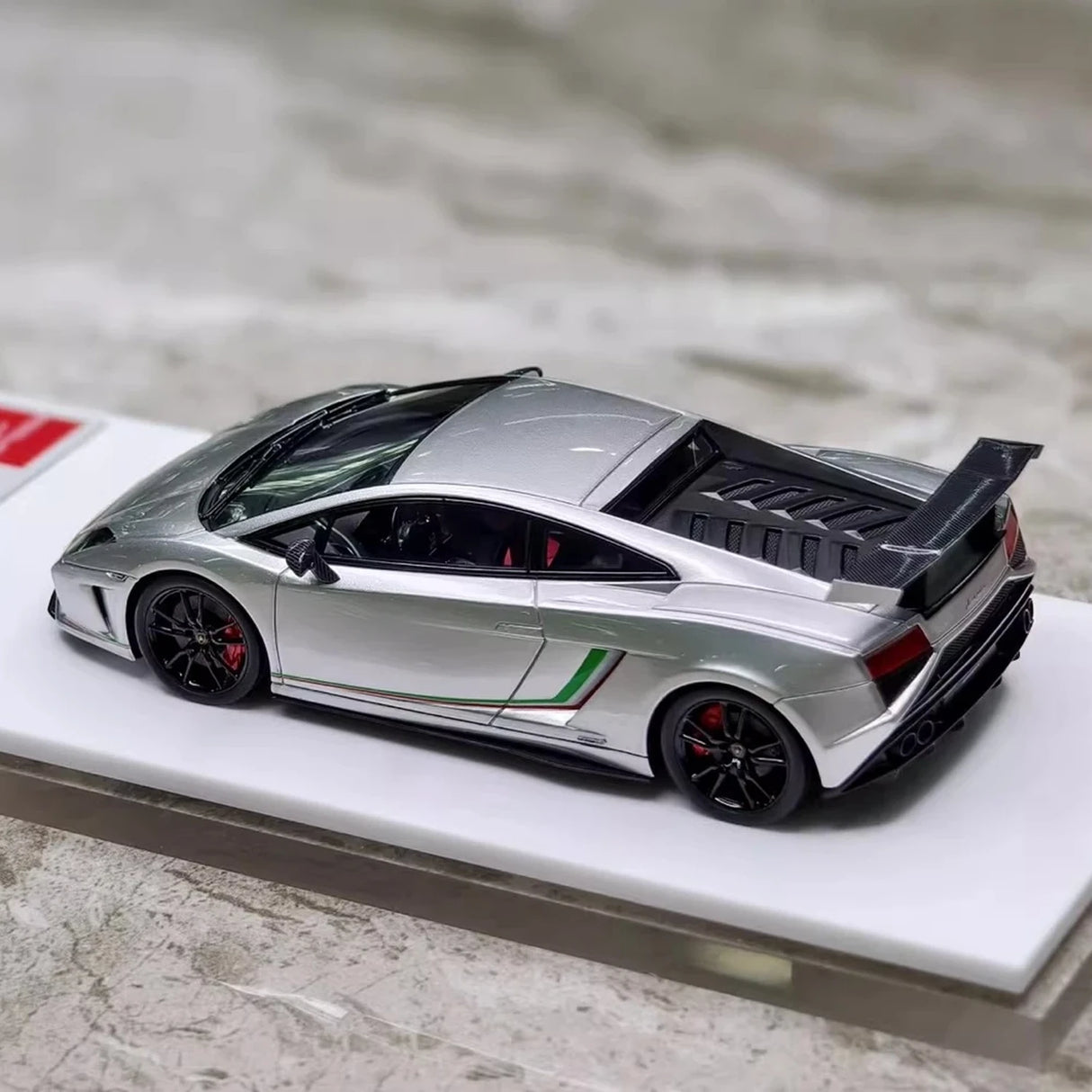 Make Up Lamborghini 2014 Gallardo LP570-4 Squadra Corse Silver 1:43 – Collectible Resin Model Resin