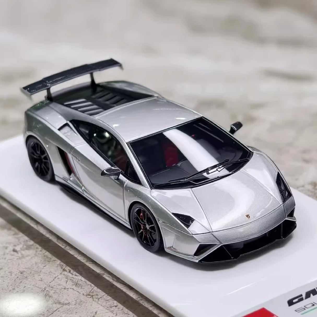 Make Up Lamborghini 2014 Gallardo LP570-4 Squadra Corse Silver 1:43 – Collectible Resin Model Resin