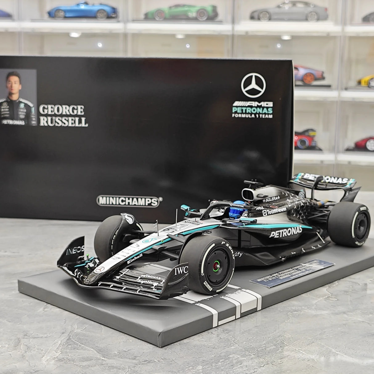1:18 Mercedes-AMG 2025 F1 W16 #63 캐나다산 GP 조지 러셀 F1 Minichamps 제작 레진 모델 자동차 - 뷰 14