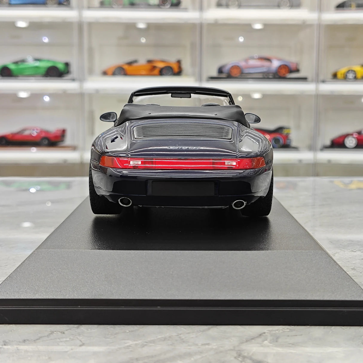 Minichamps Porsche 1994 911 993 Cabriolet Metallic blauw 1:18 – diecast verzamelmodel