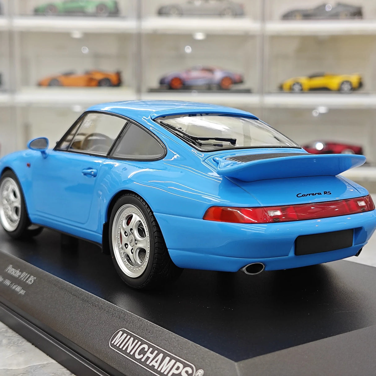 Minichamps Porsche 1994 911 RS 993 Blue 1:18 – Modelo de Metal Fundido Colecionável