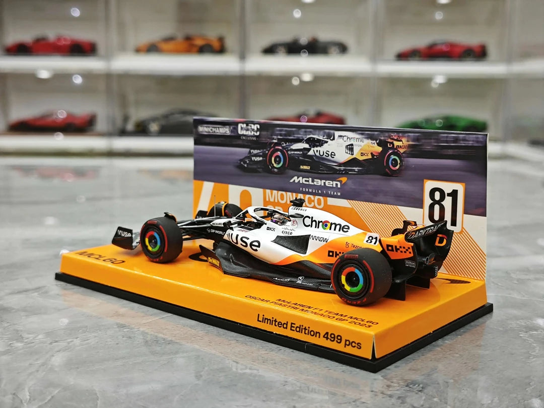 1:43 McLaren 2023 MCL60 #81 Monaco GP Oscar Piastri F1 model car by Minichamps - view 5