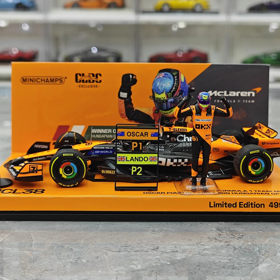 1:43 McLaren 2024 MCL38 #81 Hungarian GP Oscar Piastri F1 model car by Minichamps - view 1