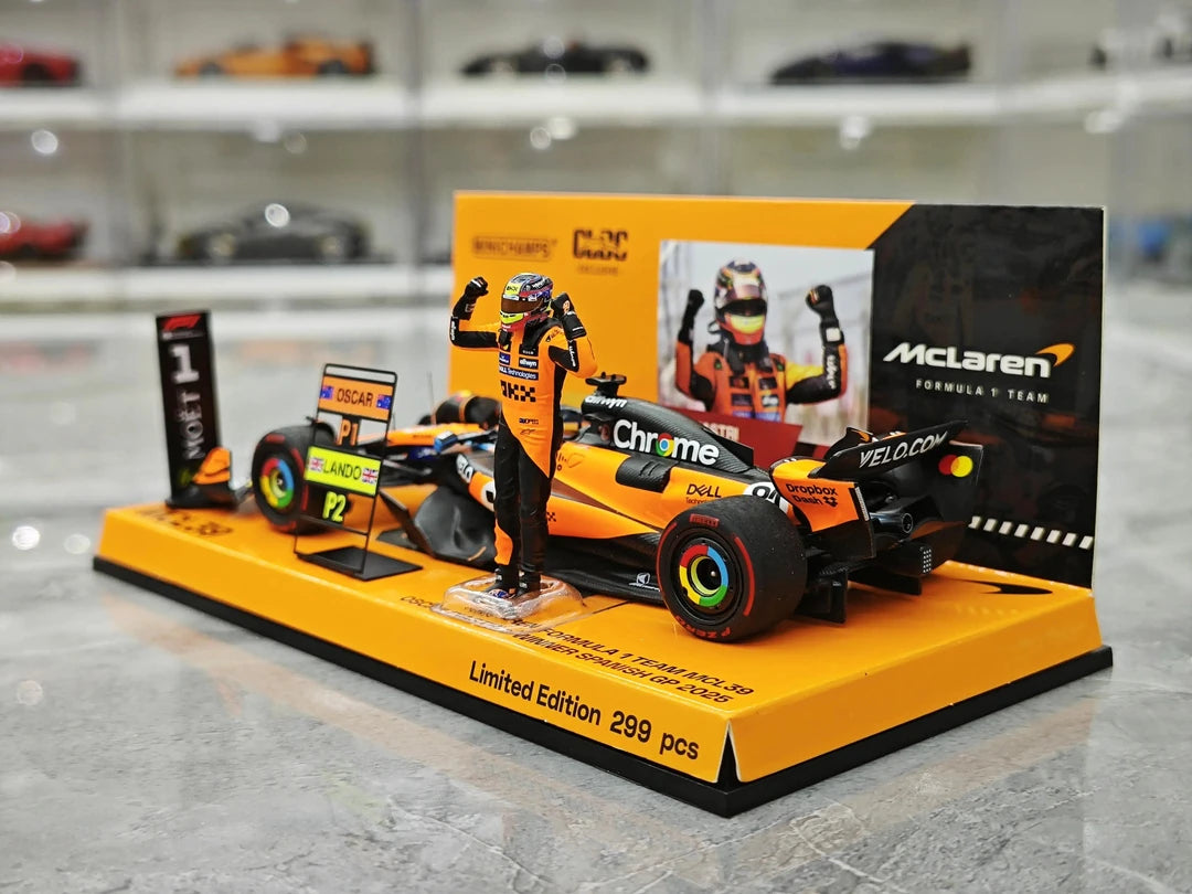 1:43 McLaren 2025 MCL39 #81 Spanish GP Oscar Piastri F1 model car by Minichamps - view 5