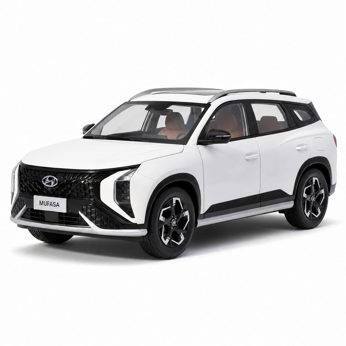 OEM Hyundai 2023 موفاسا وايت 1:18 – نموذج معدني قابل للجمع من القالب المصبوب