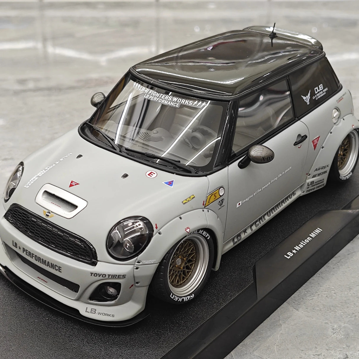 OTTO BMW Mini 2015 Cooper R56 LB-Works LB Nation Matte Grey 1:18 – 수집용 레진 모델 레진