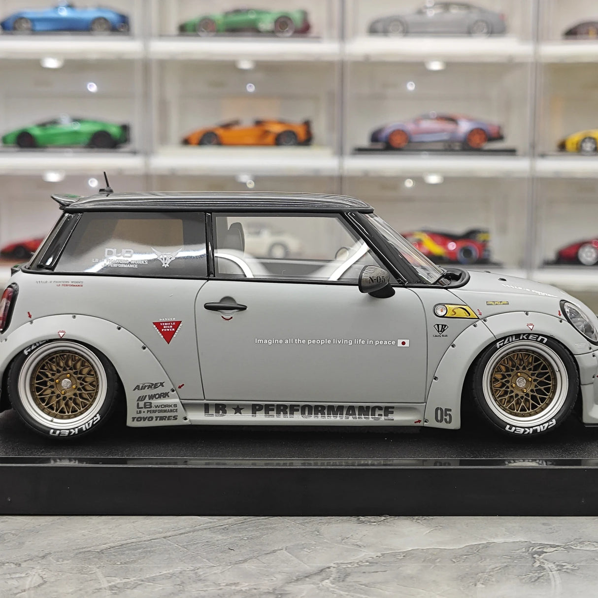 OTTO BMW Mini 2015 Cooper R56 LB-Works LB Nation Matte Grey 1:18 – 수집용 레진 모델 레진