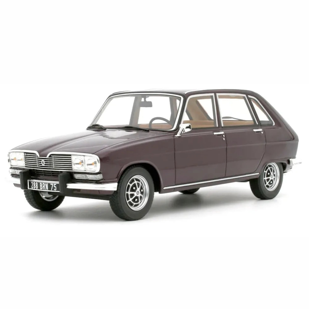 OTTO Renault 1974 16 TX Wine 1:18 – Resina Modelo de Resina de Coleção