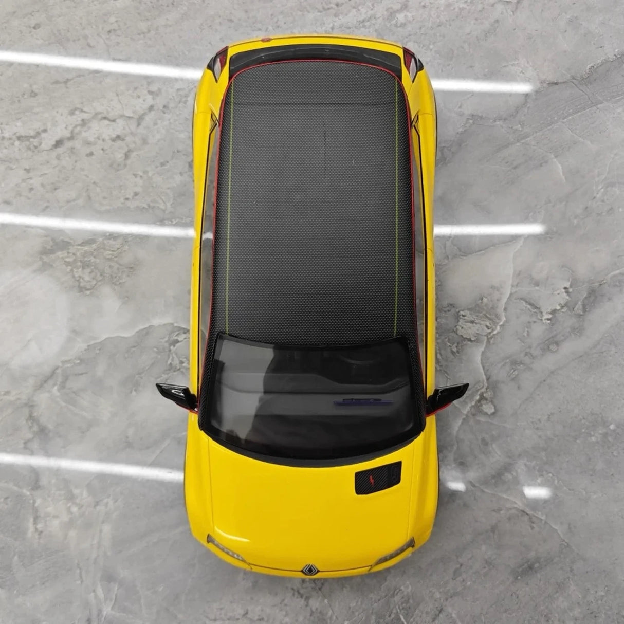 OTTO Renault 2024 5 E-Tech Amarelo 1:18 – Resina Modelo de Resina de Coleção