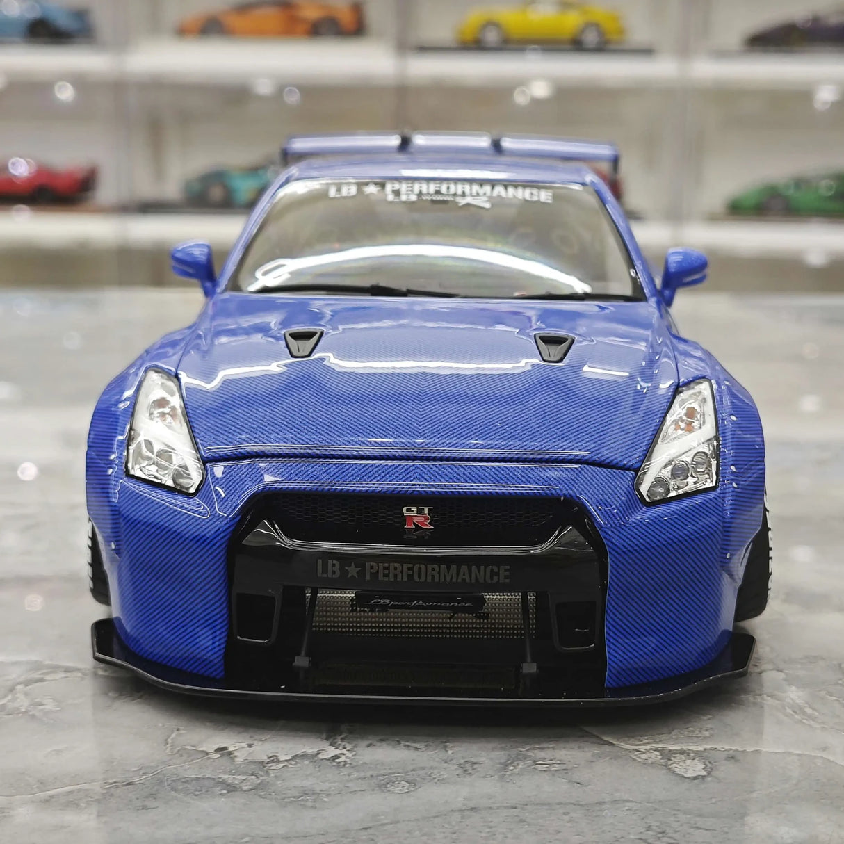 PGM Nissan 2007 GT-R R35 LB Works Blue 1:18 – Collectible Diecast Model Die-Cast