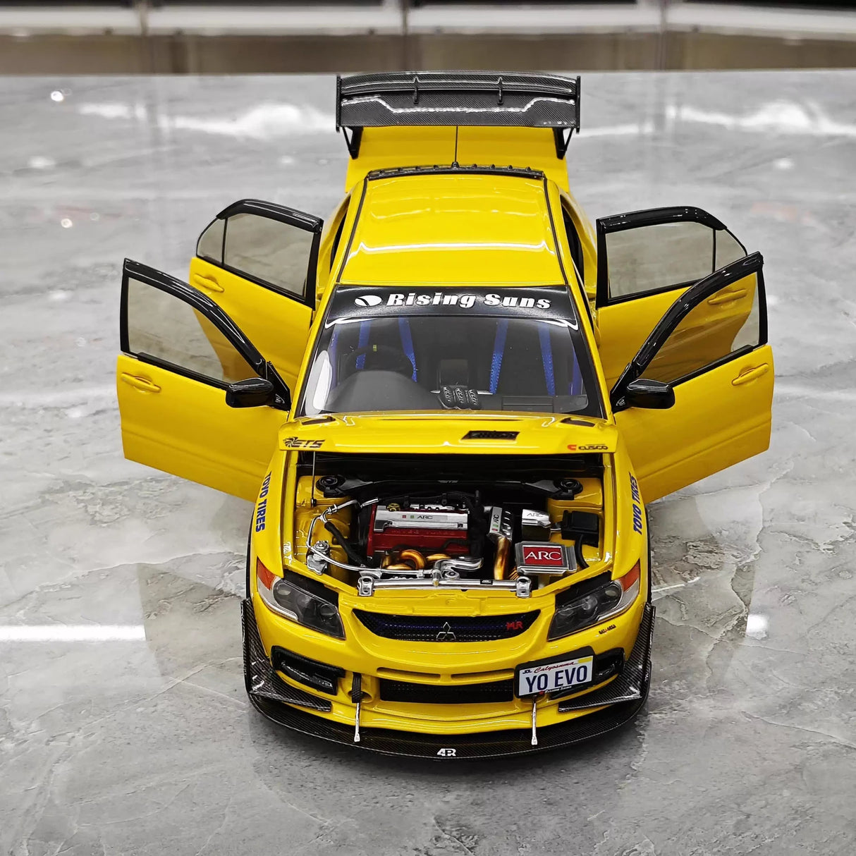 Super A Mitsubishi 2006 Lancer Evolution IX MR Yellow 1:18 – Collectible Diecast Model Die-Cast