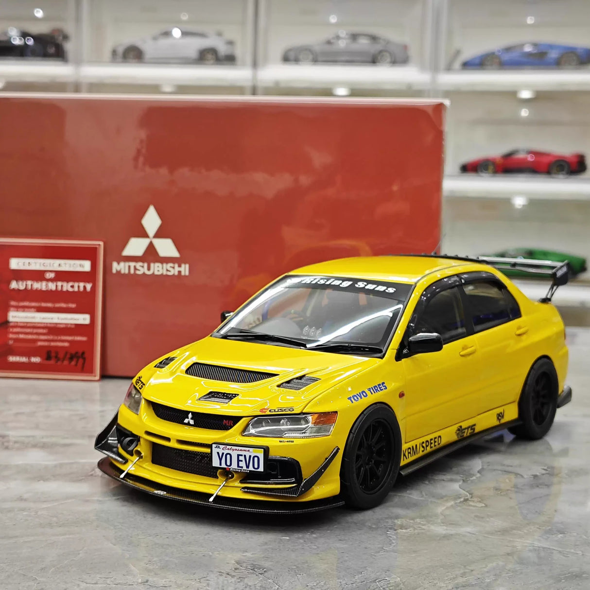 Super A Mitsubishi 2006 Lancer Evolution IX MR Yellow 1:18 – Collectible Diecast Model Die-Cast