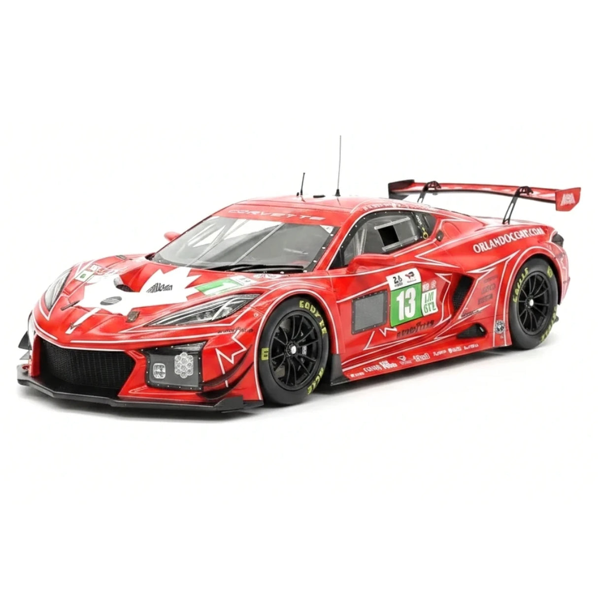 Chevrolet 2025 Corvette Z06 GT3.R #13 1:18 AWA Racing modelo coleccionable de resina 24h Le Mans de Spark - ver 16