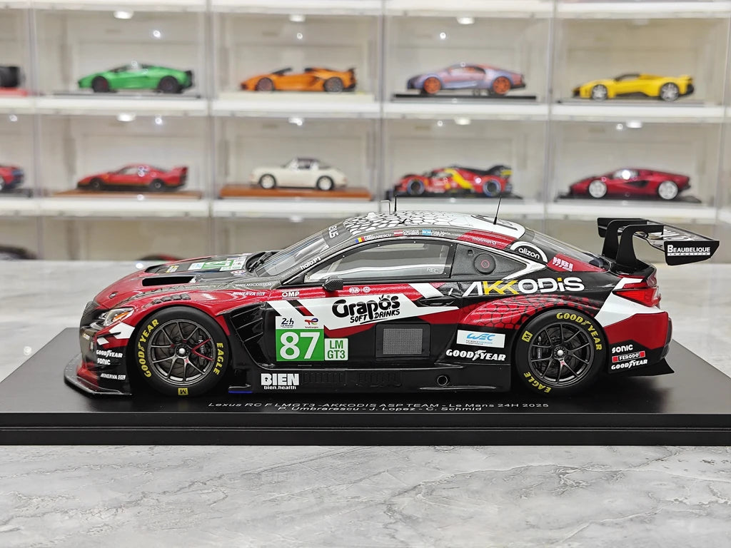 Lexus 2025 RC F LMGT3 #87 1:18 نموذج راتنج لومان 24 ساعة قابل للجمع من Spark - عرض 5
