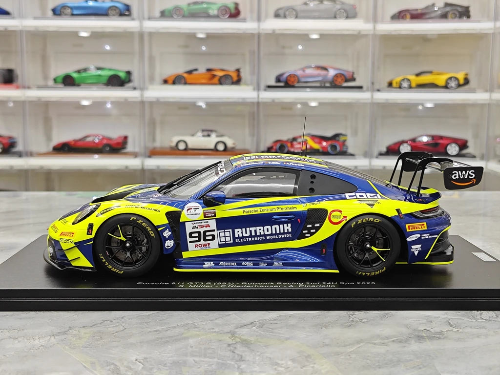 1:18 Porsche 2025 911 992 GT3 R #96 موديل سيارة سبا 24 ساعة من Spark - عرض 5