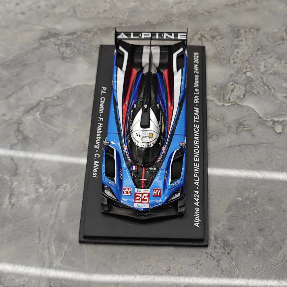 1:43 Alpine 2025 A424 #35 Le Mans model car by Spark - view 2