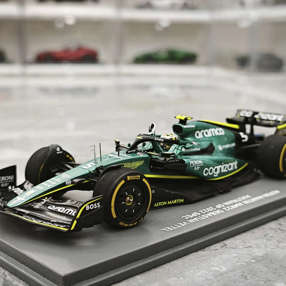 1:43 Aston Martin 2023 AMR22 #5 Japanese GP Sebastian Vettel F1 model car by Spark - view 3
