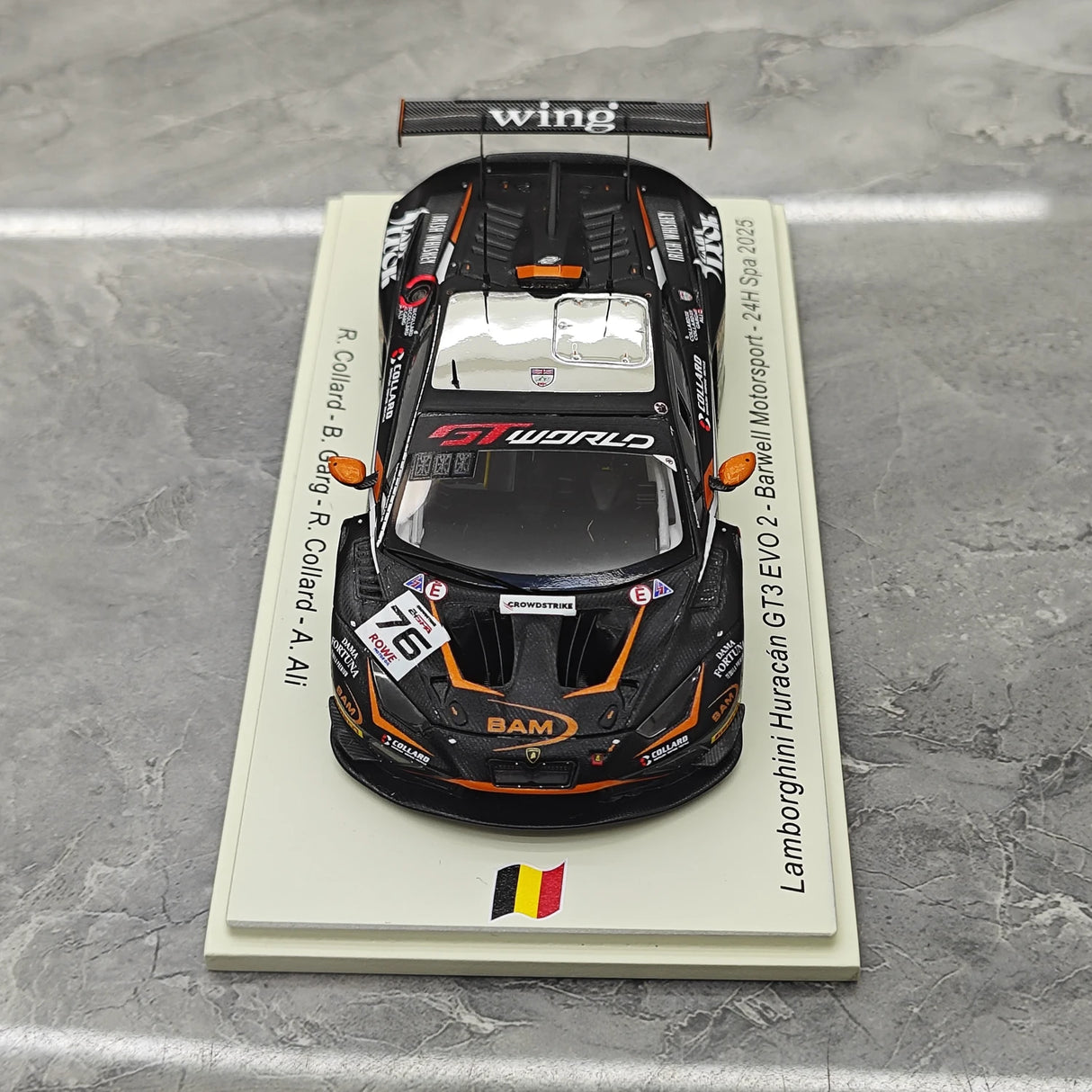 Lamborghini 2025 Huracan GT3 EVO 2 Barwell Motorsport #76 1:43 Spark によるレジンコレクターズモデル - ビュー2