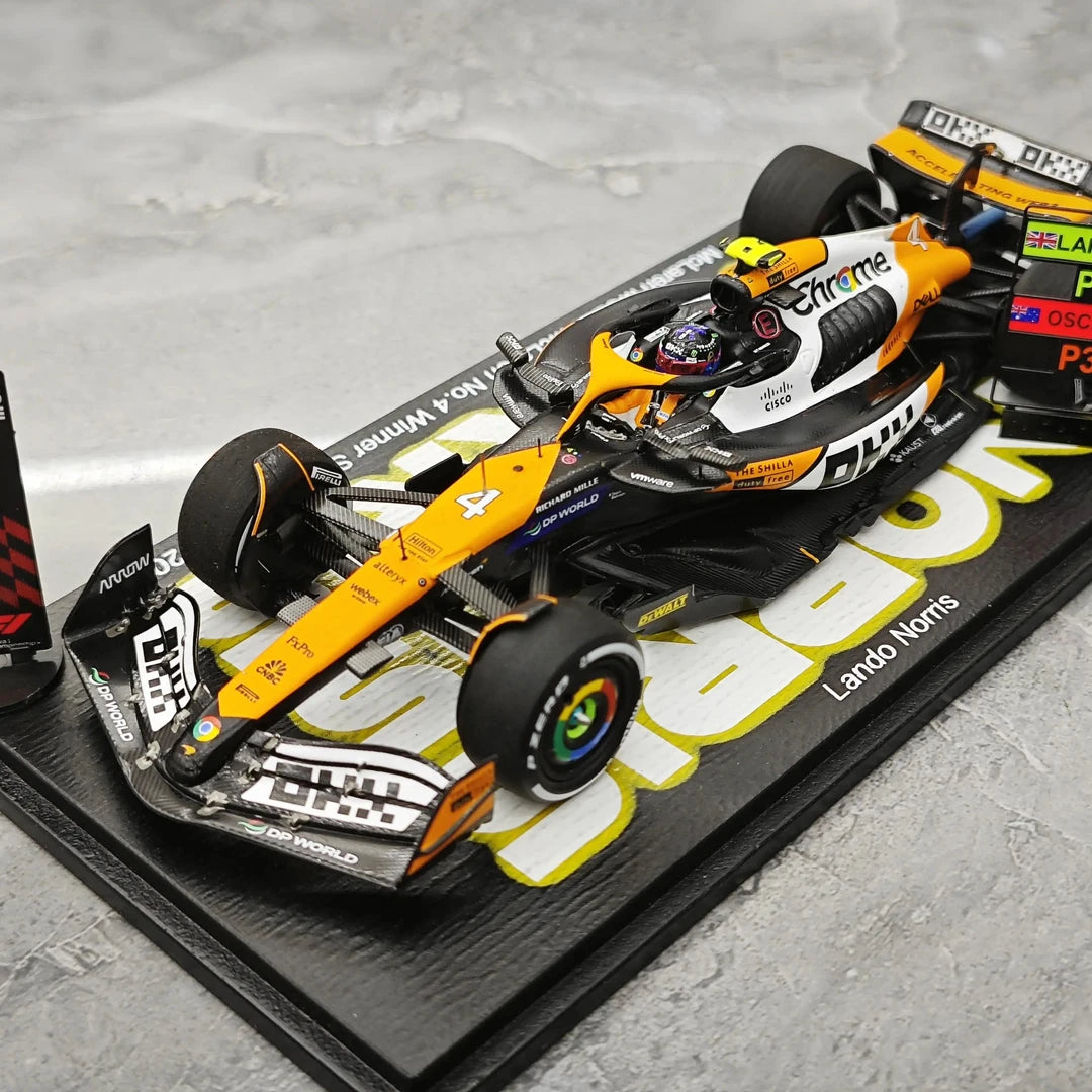1:43 McLaren 2024 MCL38 #4 Singapore GP Lando Norris F1 model car by Spark - view 4