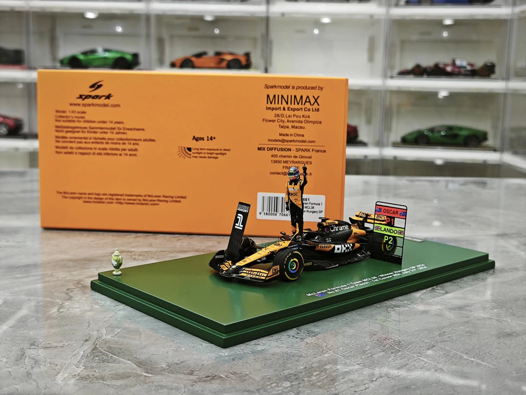 1:43 McLaren 2024 MCL38 #81 Hungarian GP Oscar Piastri F1 model car by Spark - view 16