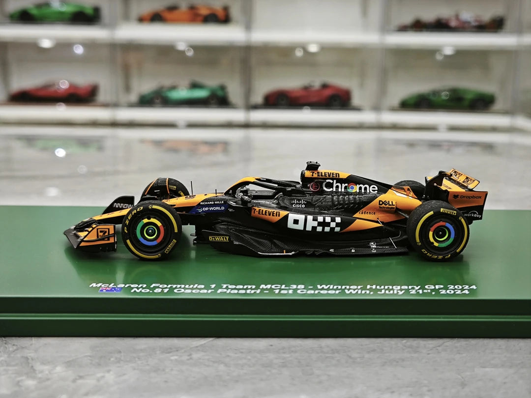 1:43 McLaren 2024 MCL38 #81 Hungarian GP Oscar Piastri F1 model car by Spark - view 5