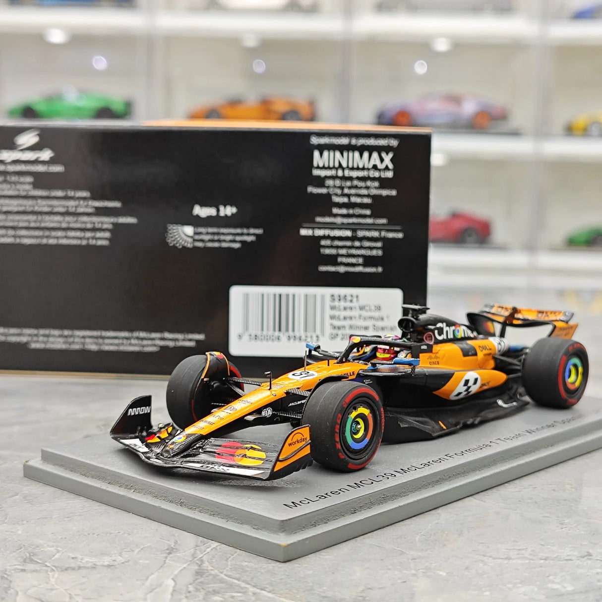 1:43 McLaren 2025 MCL39 modelo de coche de resina GP español #81 F1 español de Spark - ver 14