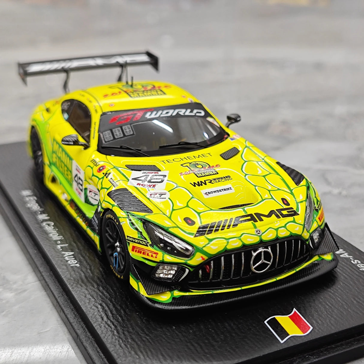 1:43 Mercedes-AMG 2025 GT3 EVO voiture modèle Spa 24h #48 par Spark - voir 10