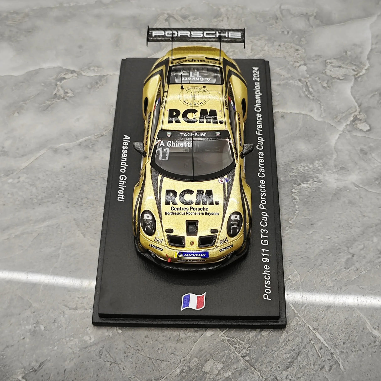 1:43 Porsche 2024 911 GT3 Cup #11 Porsche Carrera Cup Le Mans model car by Spark - view 2