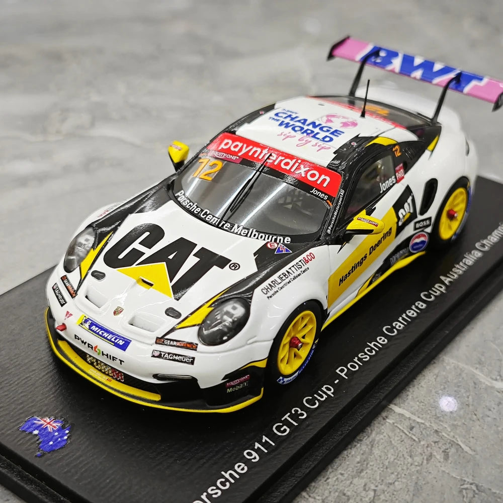 1:43 Porsche 2024 911 GT3 Cup #12 Porsche Carrera Cup Le Mans model car by Spark - view 3