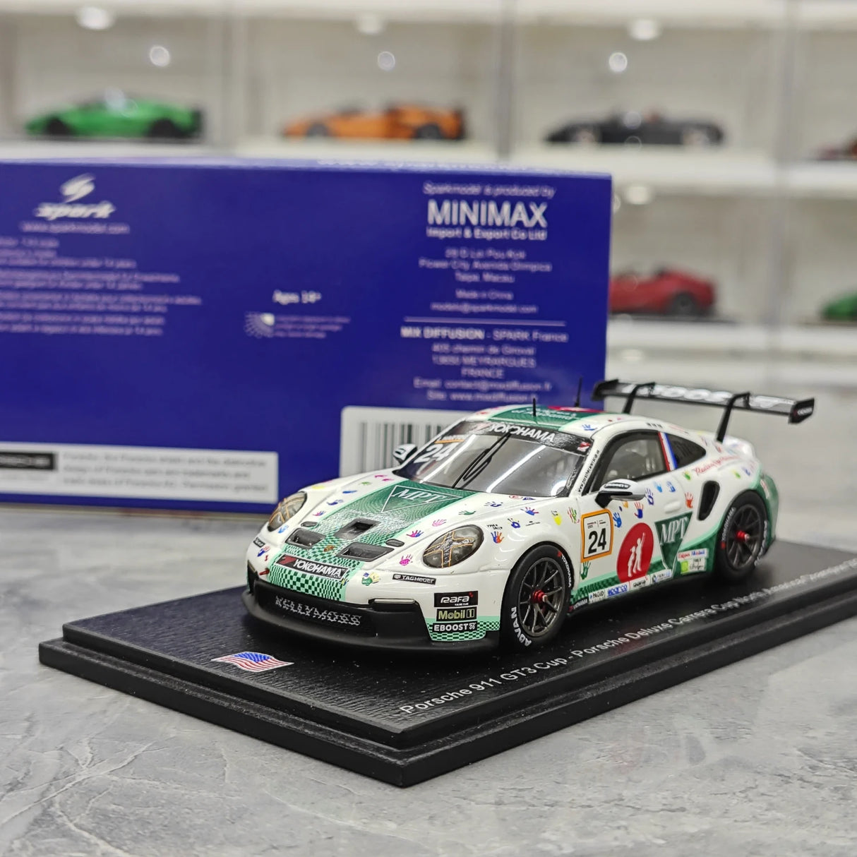 1:43 Porsche 2024 911 GT3 Cup #24 Porsche Carrera Cup Le Mans model car by Spark - view 14