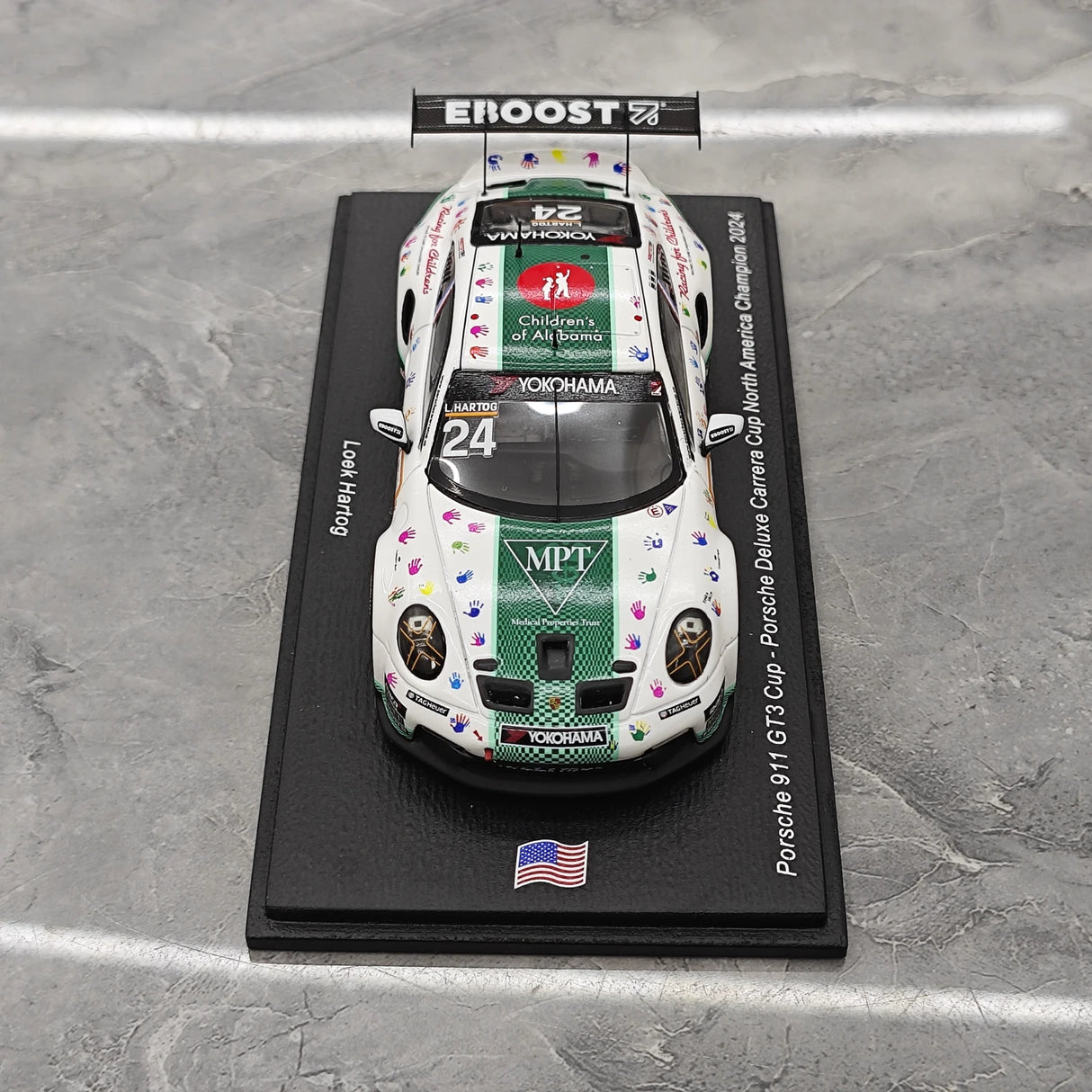 1:43 Porsche 2024 911 GT3 Cup #24 Porsche Carrera Cup Le Mans model car by Spark - view 2