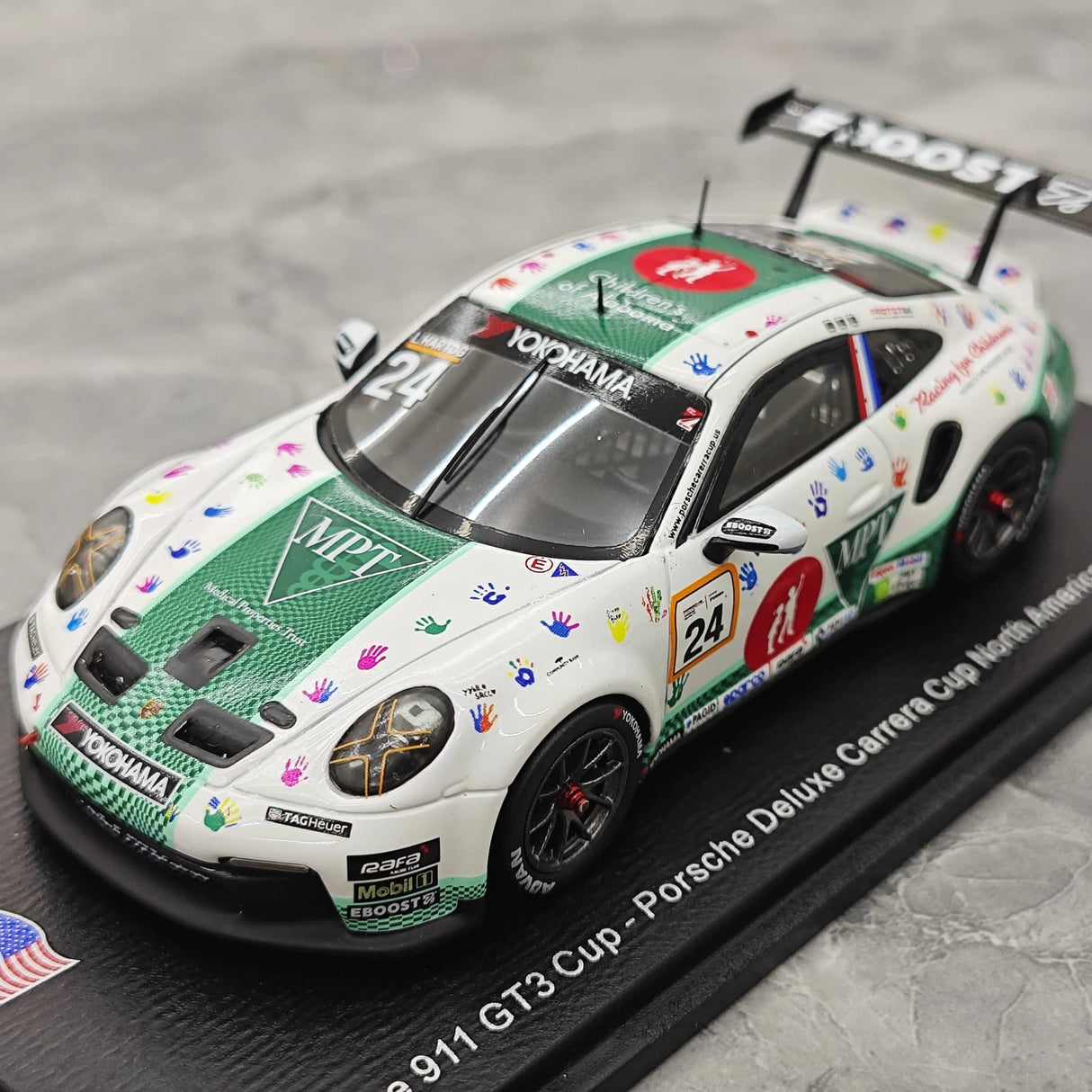 1:43 Porsche 2024 911 GT3 Cup #24 Porsche Carrera Cup Le Mans model car by Spark - view 4
