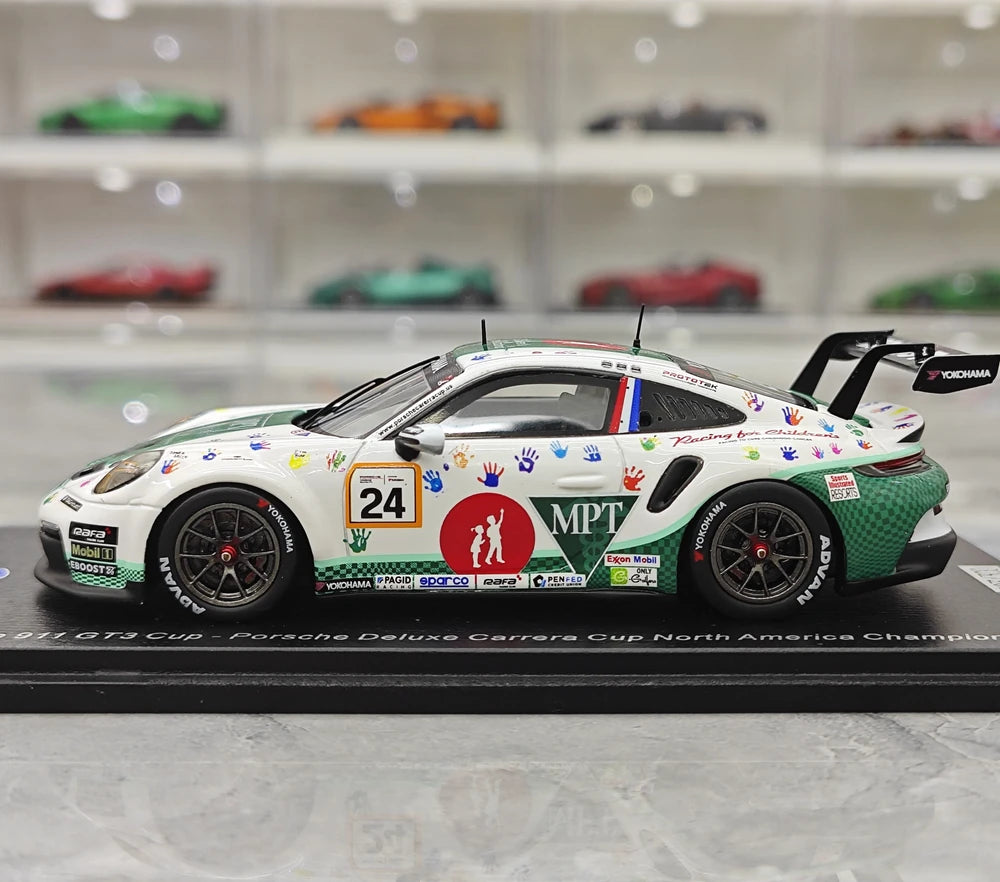 1:43 Porsche 2024 911 GT3 Cup #24 Porsche Carrera Cup Le Mans model car by Spark - view 5