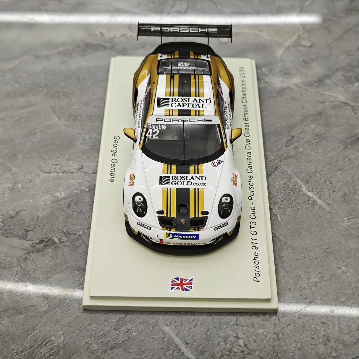 1:43 Porsche 2024 911 GT3 Cup #42 Porsche Carrera Cup Le Mans model car by Spark - view 2