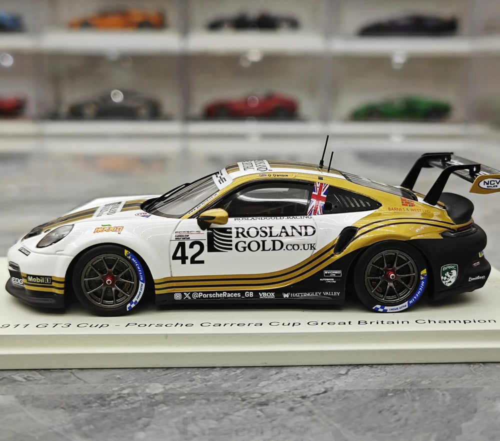 1:43 Porsche 2024 911 GT3 Cup #42 Porsche Carrera Cup Le Mans model car by Spark - view 5
