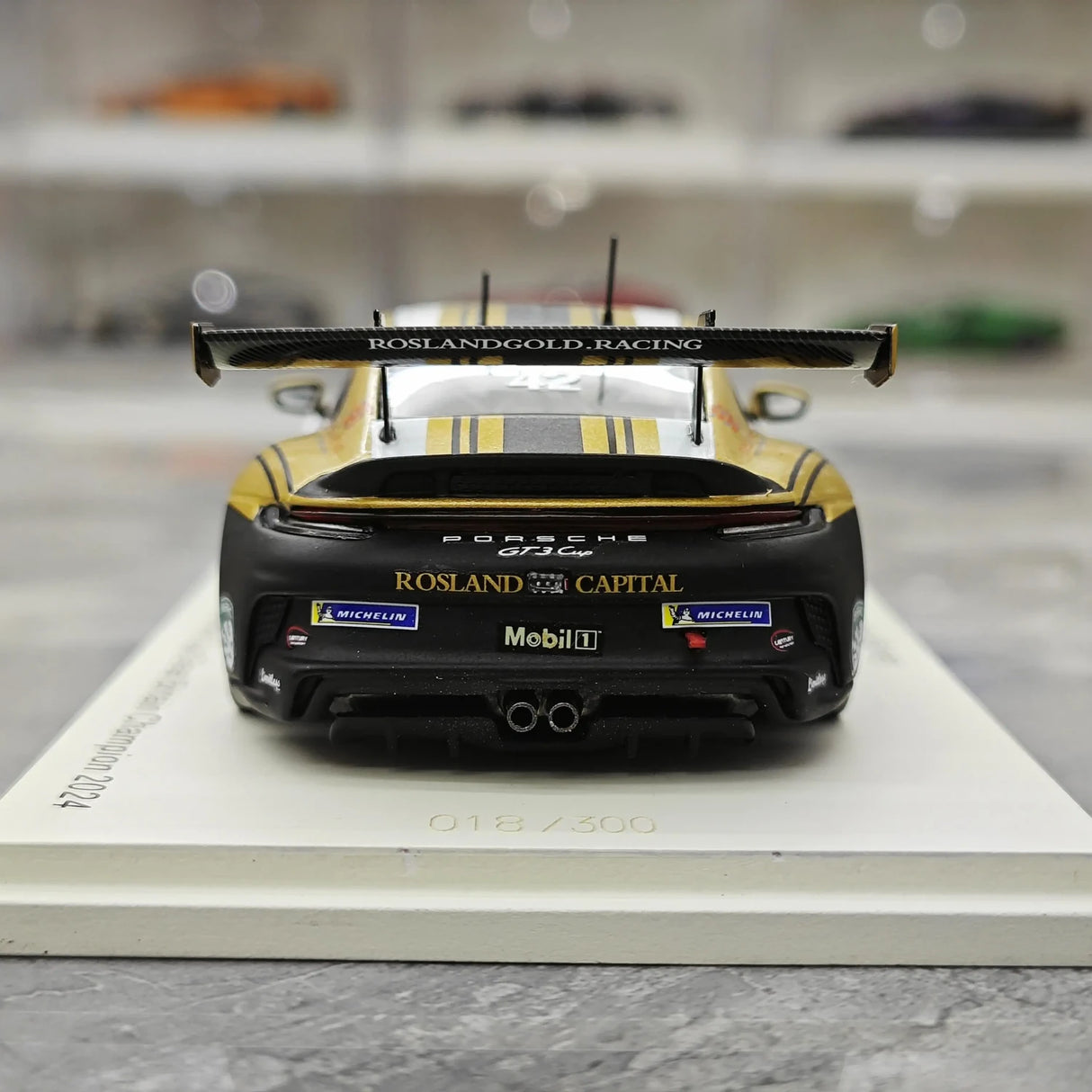 1:43 Porsche 2024 911 GT3 Cup #42 Porsche Carrera Cup Le Mans model car by Spark - view 7