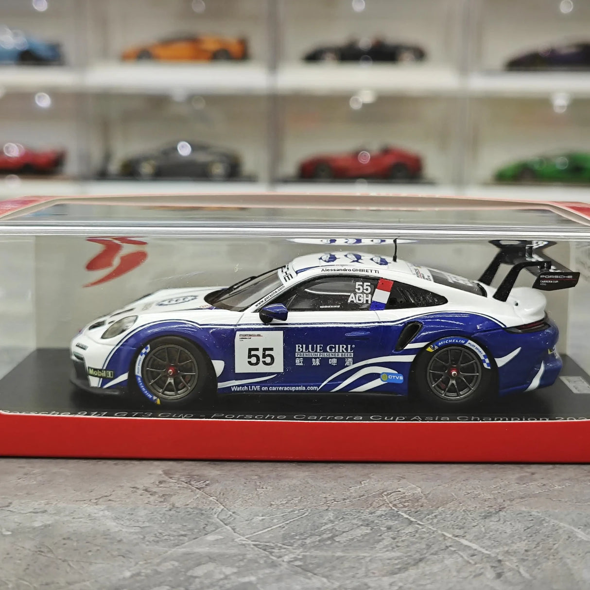 1:43 Porsche 2024 911 GT3 Cup #55 Porsche Carrera Cup Le Mans model car by Spark - view 14
